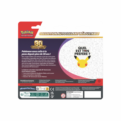 Tri Pack Collection Autocollant 30ème Anniversaire - FR (Lucario)