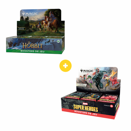 [PRÉCOMMANDE] Lot Magic: The Gathering - 1 Display 30 Boosters Marvel + 1 Display 30 Boosters Hobbit - FR