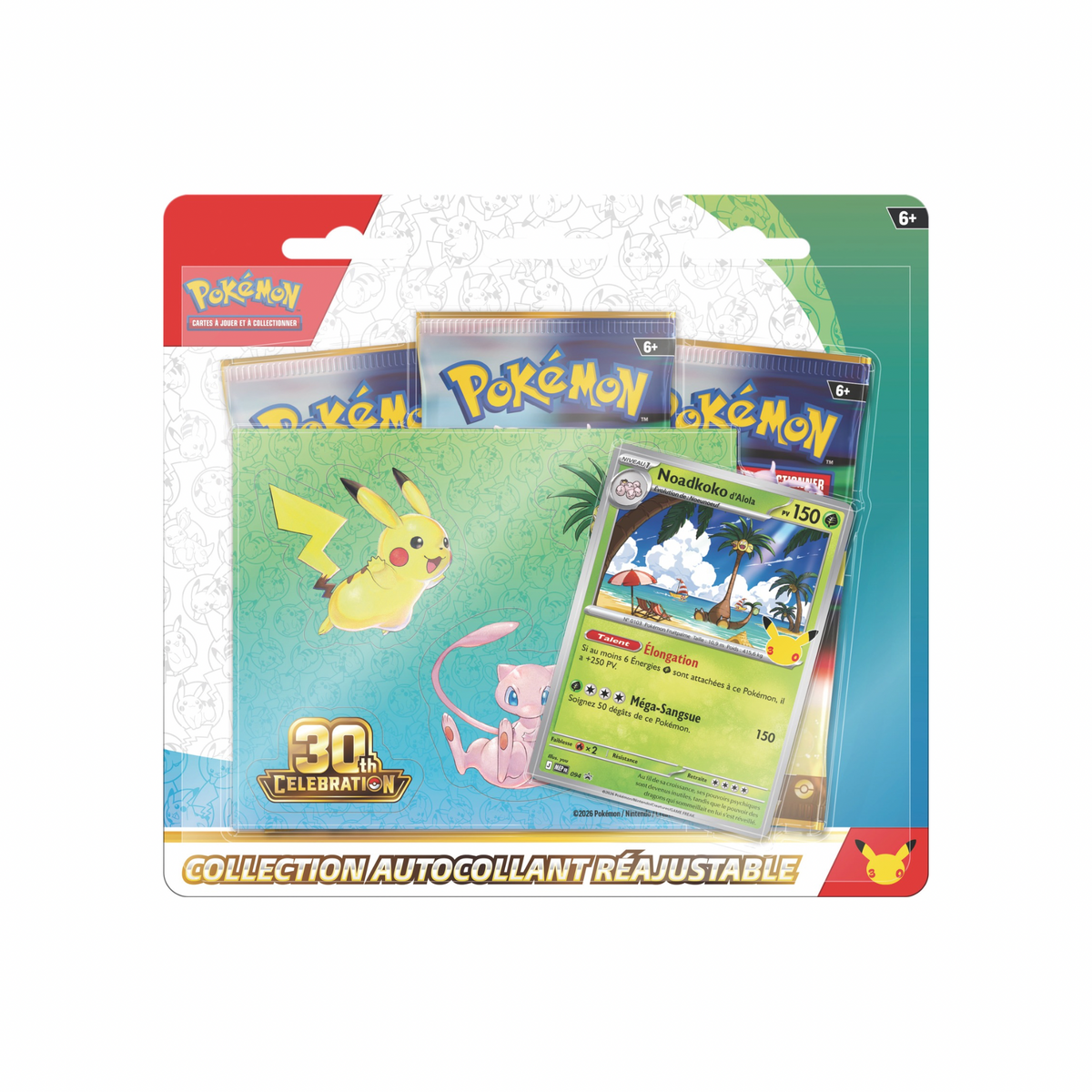 Tri Pack Collection Autocollant 30ème Anniversaire - FR (Noadkoko d’Alola)