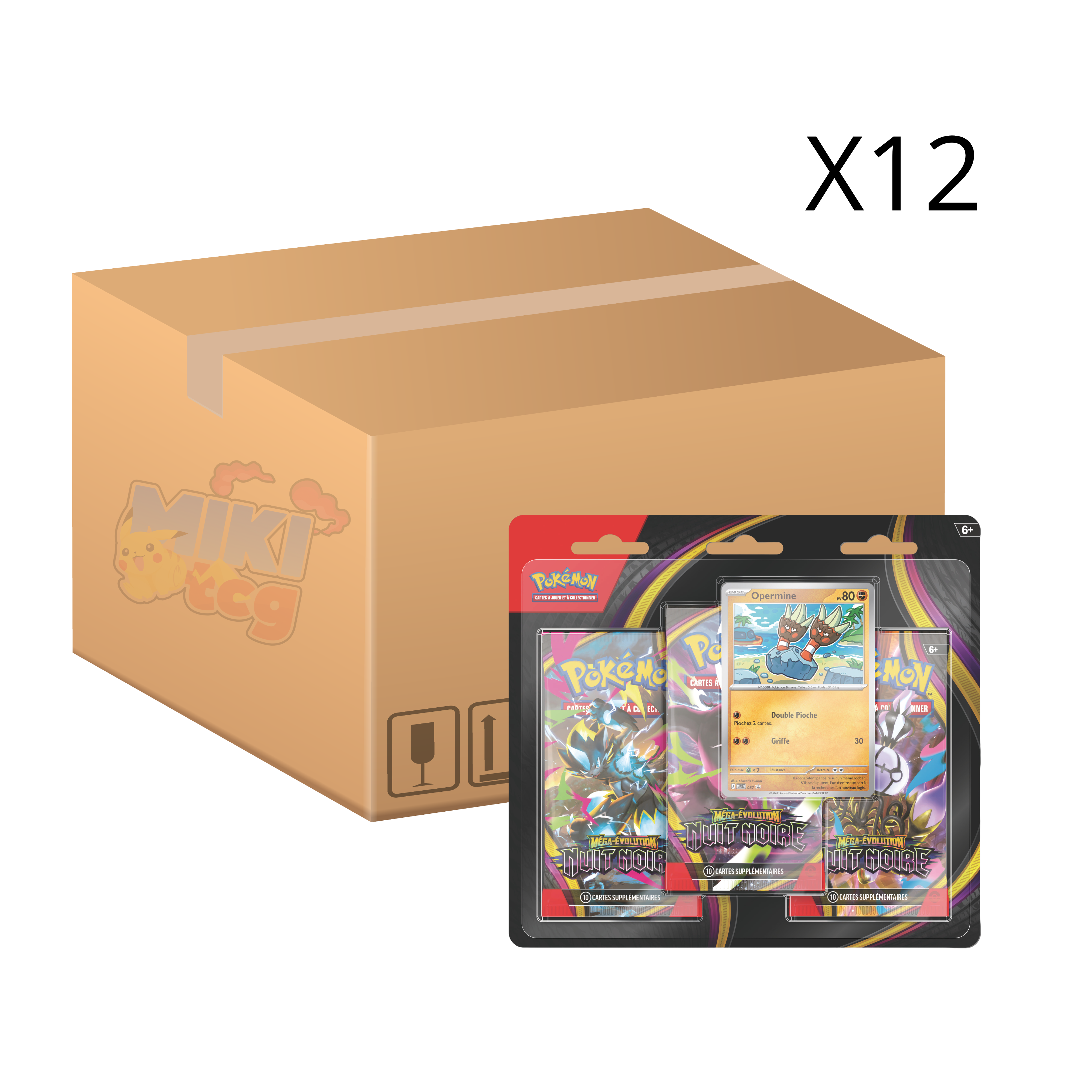 Case scellée x12 Tripack ME05 Nuit Noire - FR